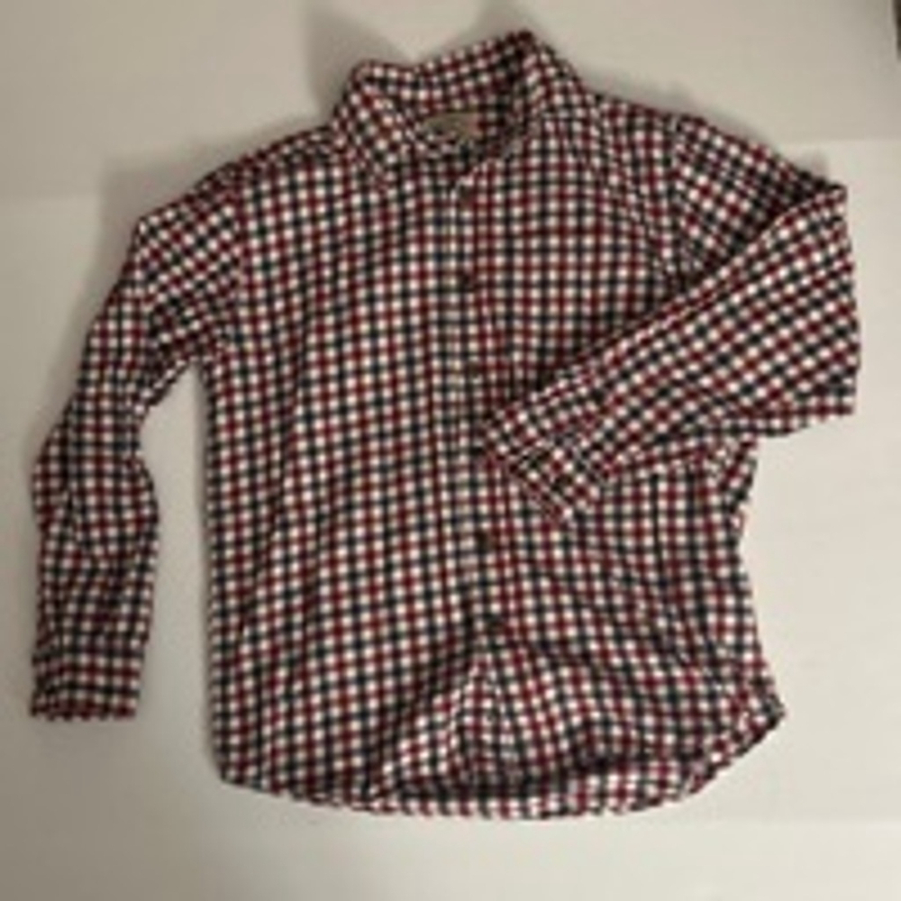 Blue Mountain Men’s Button Down Shirt Medium Red Blue Plaid
163